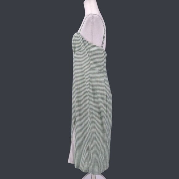 Louna Sweetheart Gingham Dress Womens L Green Coquette Cottagecore Clean‎ Girl - Picture 11 of 16